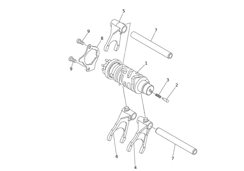 Caballero700-Schaltung2 Schaltwalze
