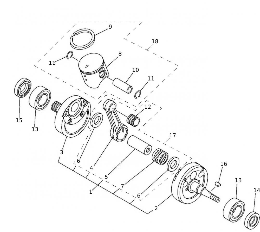 52870_48 Kurbelwelle - Kolben
