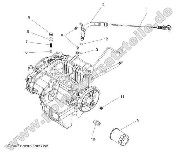 ENGINE, DIPSTICK and OIL FILTER