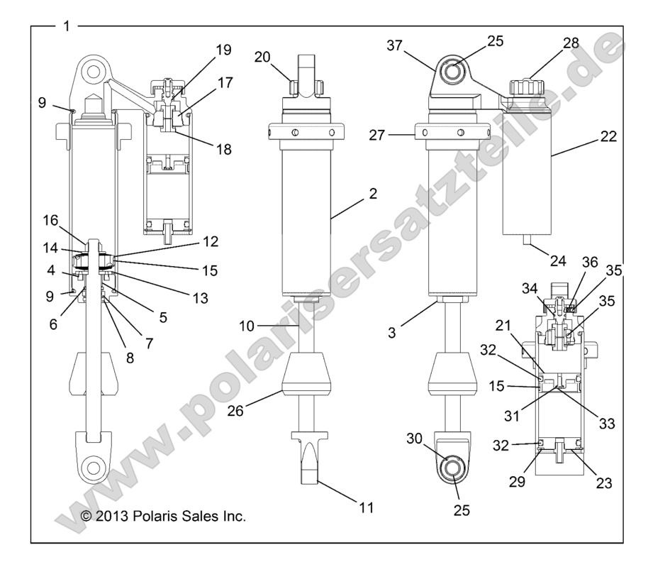 SUSPENSION, FRONT SHOCK