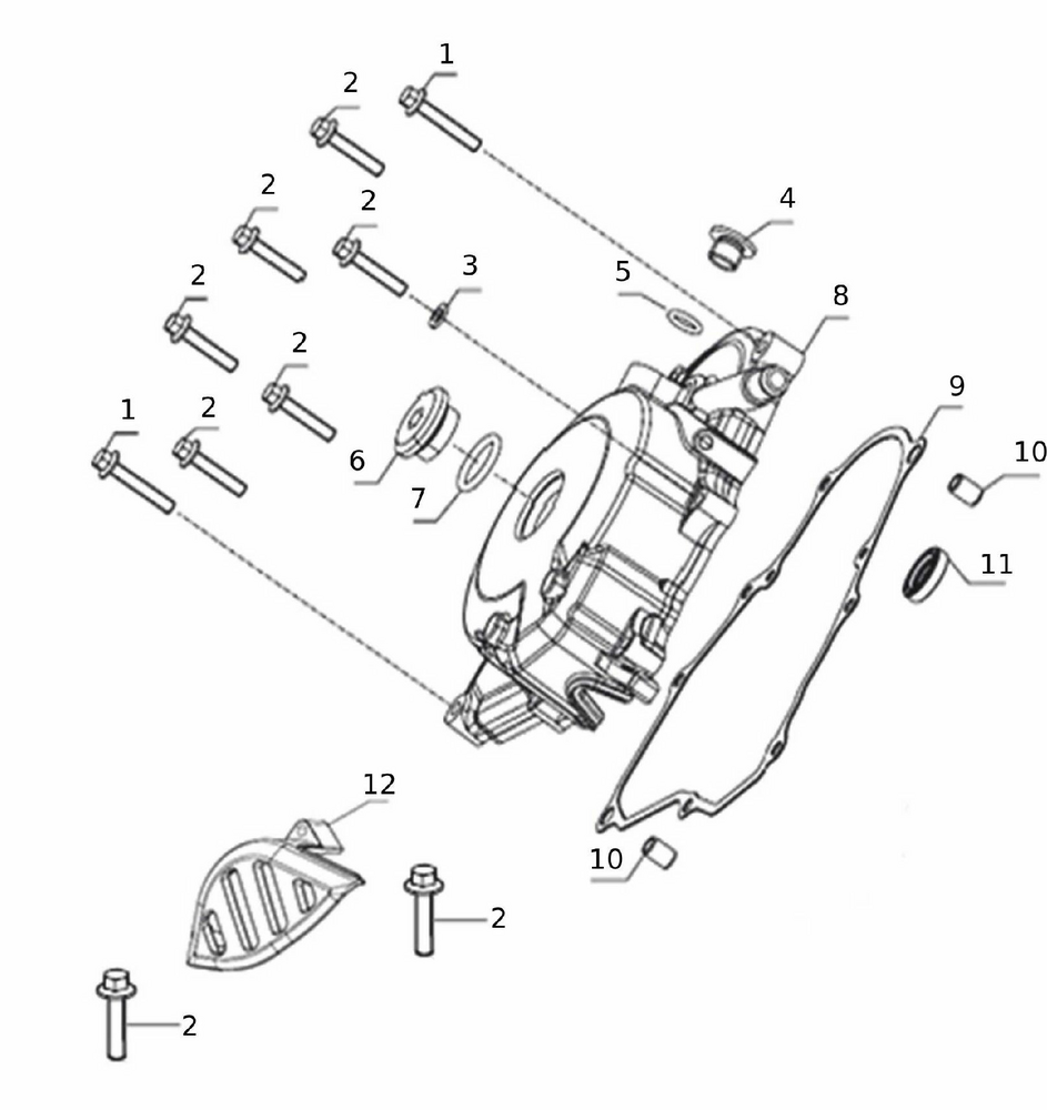 55759_0EIcmaAmBCWGWS Motorgehäusedeckel links