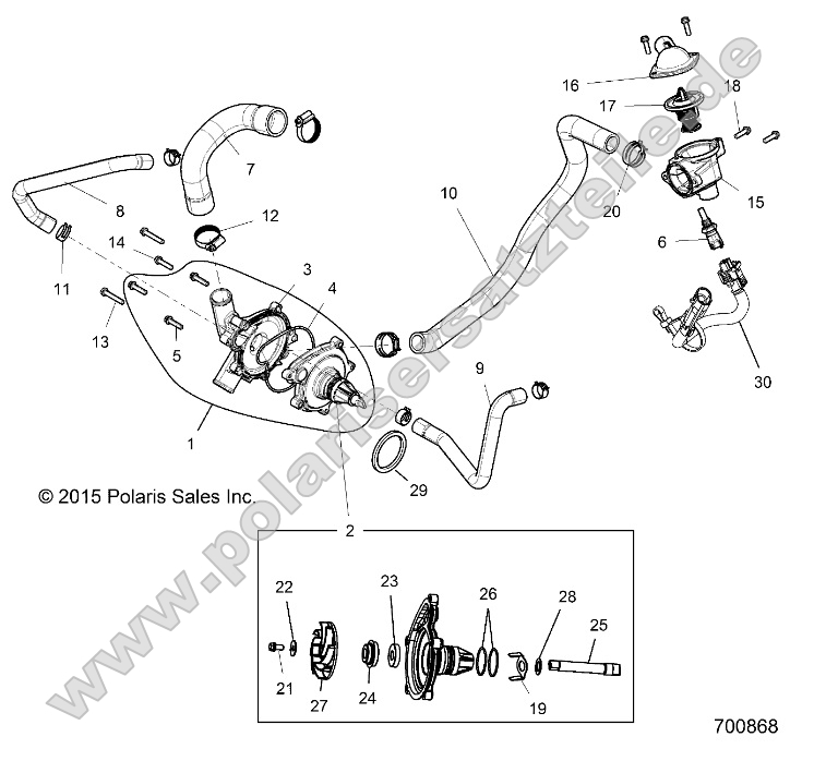 Engine, Waterpump and Bypass