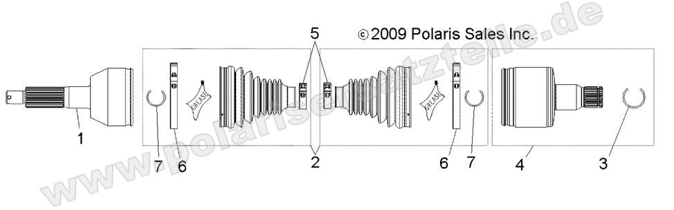 drive train rear half shaft