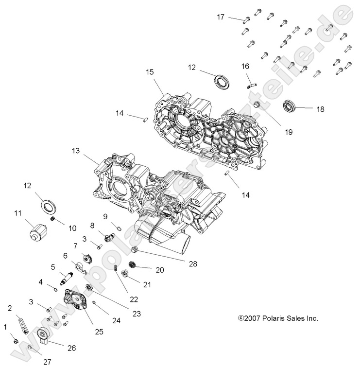 DRIVE TRAIN, MAIN GEARCASE