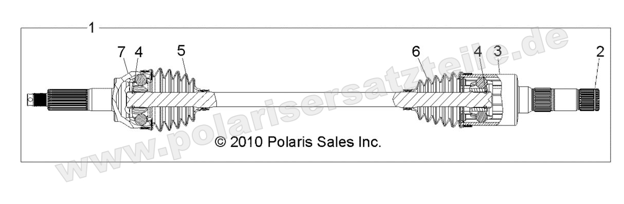 DRIVE TRAIN, REAR HALF SHAFT, RH