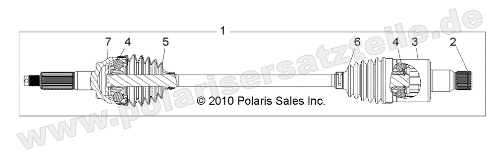 DRIVE TRAIN, REAR HALF SHAFT