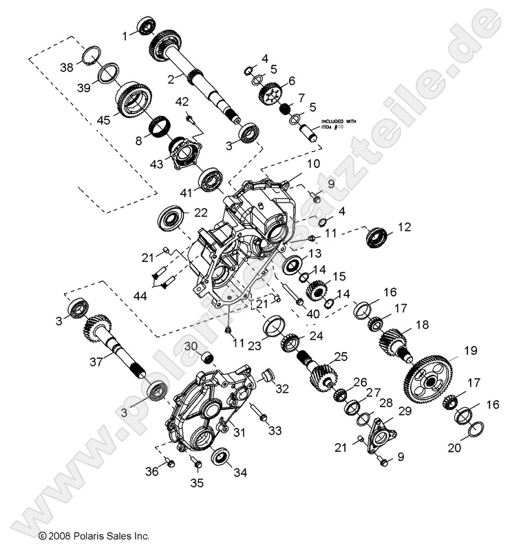 drive train main gearcase internal components