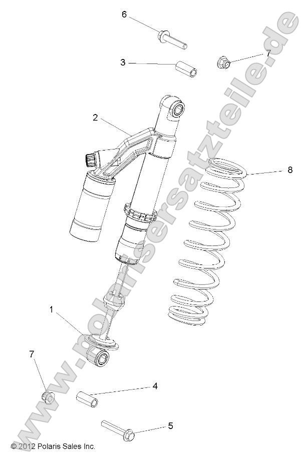 Suspension, Shock, Rear, Mounting