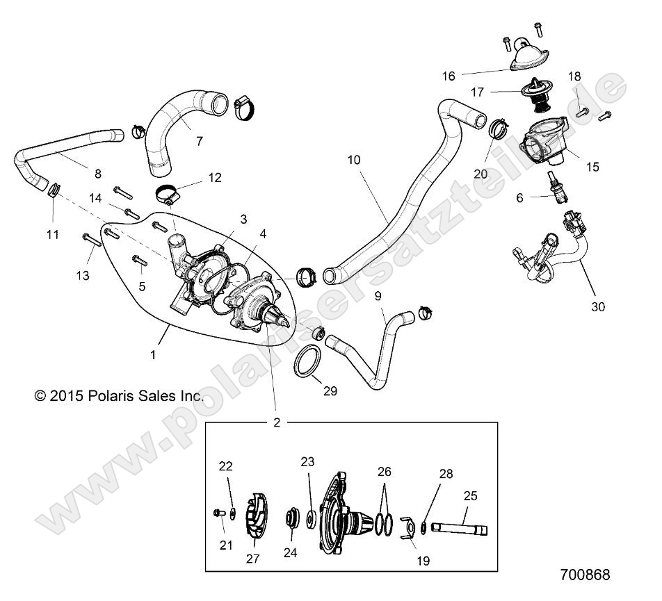 ENGINE, WATERPUMP AND BYPASS