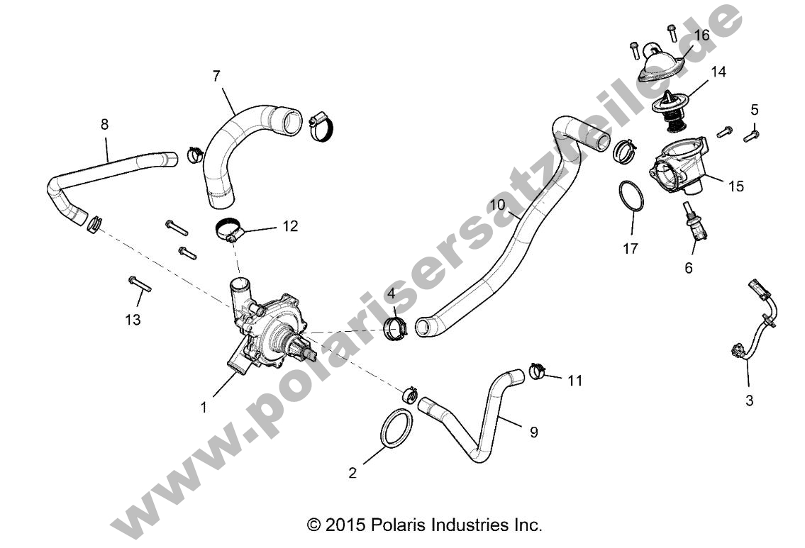 ENGINE, WATERPUMP AND BYPASS