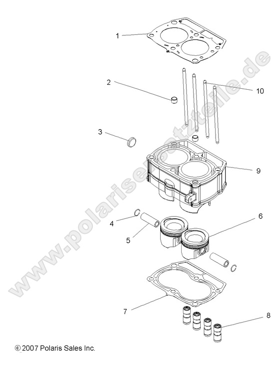 engine piston and cylinder