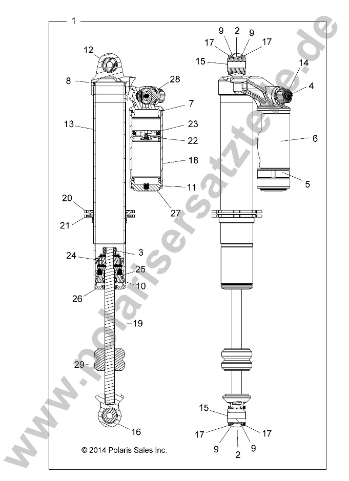 SUSPENSION, FRONT SHOCK