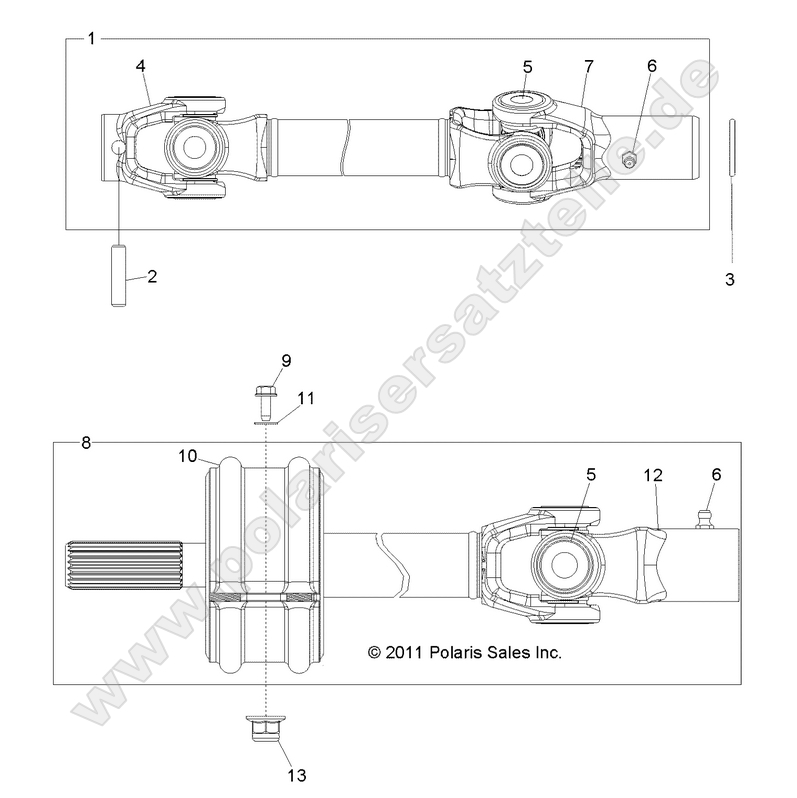 DRIVE TRAIN, FRONT PROP SHAFT