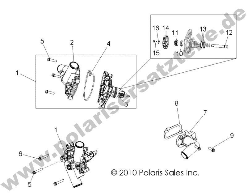 ENGINE, COOLING, WATERPUMP