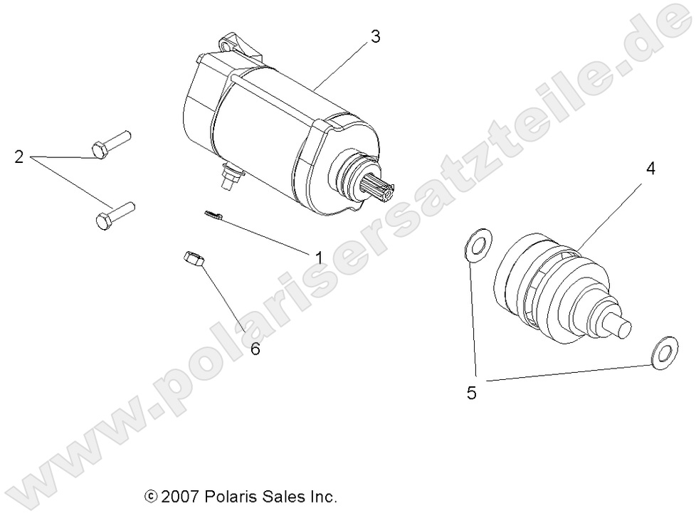 ENGINE, STARTING MOTOR