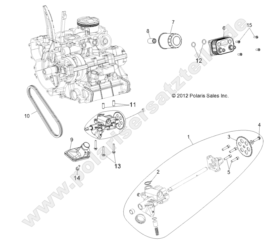 ENGINE, OIL PUMP and OIL COOLER