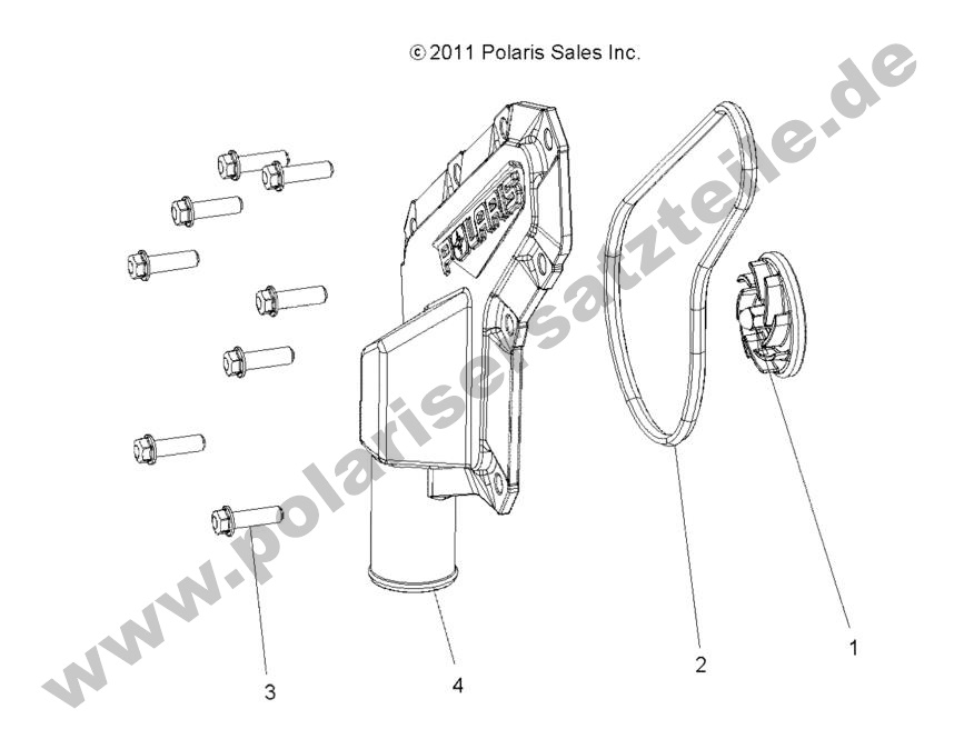 ENGINE, WATERPUMP IMPELLER and COVER