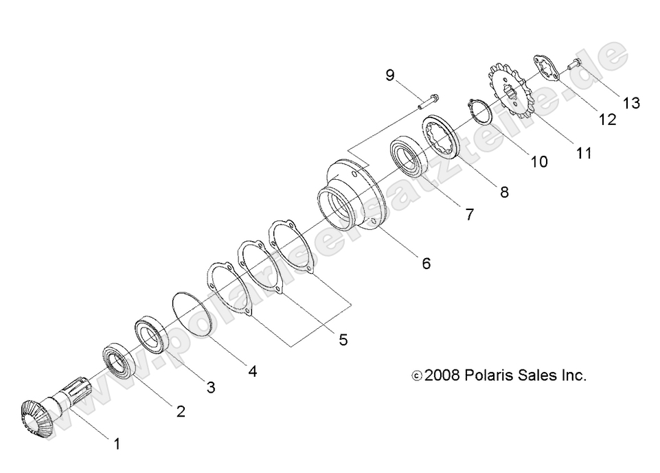 DRIVE TRAIN, GEAR SHAFT OUTPUT
