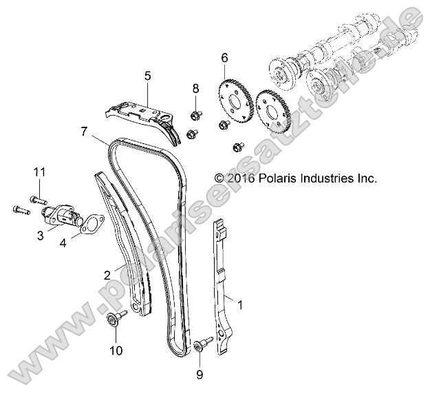 Engine, Cam Chain and Tensioner