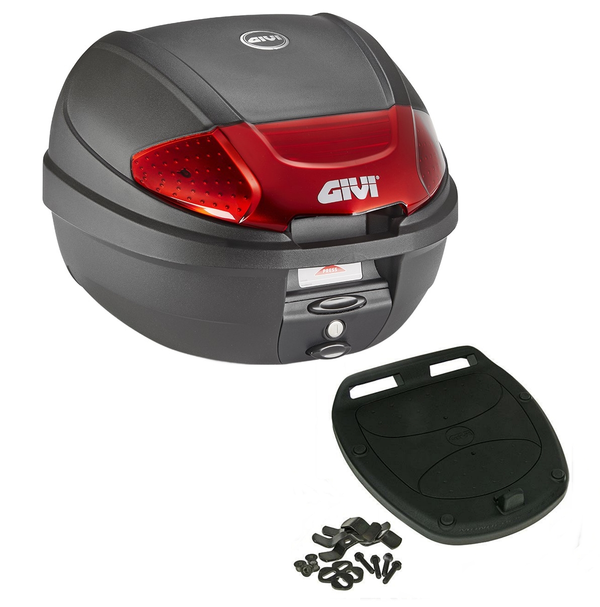 Givi Monolock Topcase E300 N2B - 30 Liter - schwarz - inkl. Montagekit