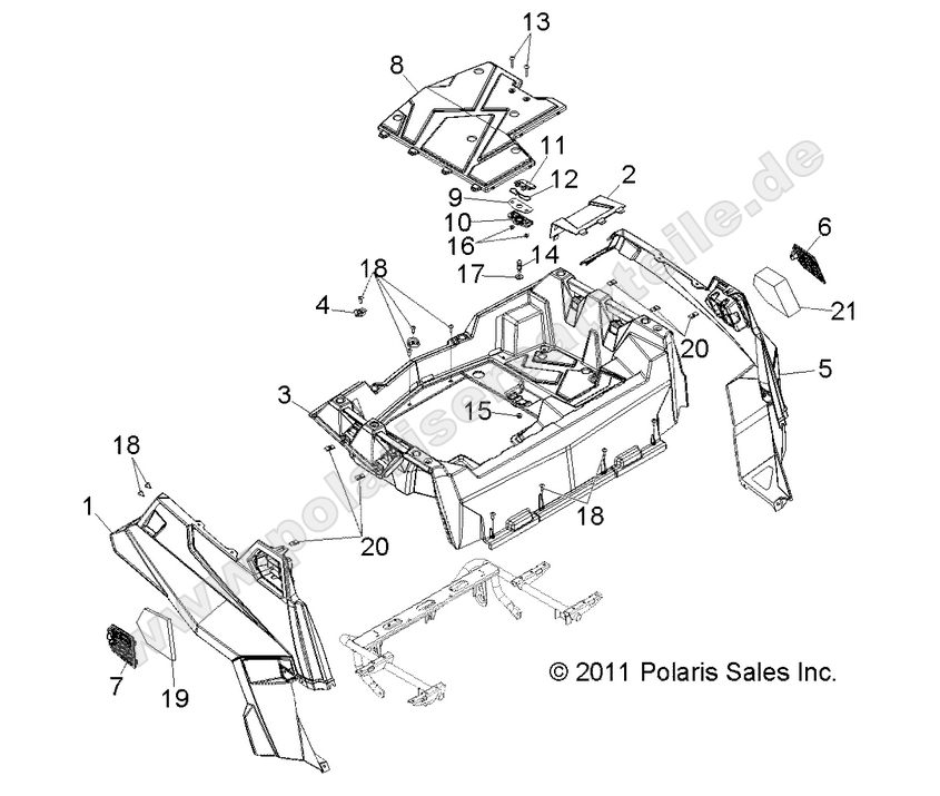 BODY, REAR RACK and FENDERS