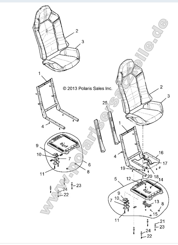 BODY, SEAT ASM. AND SLIDER