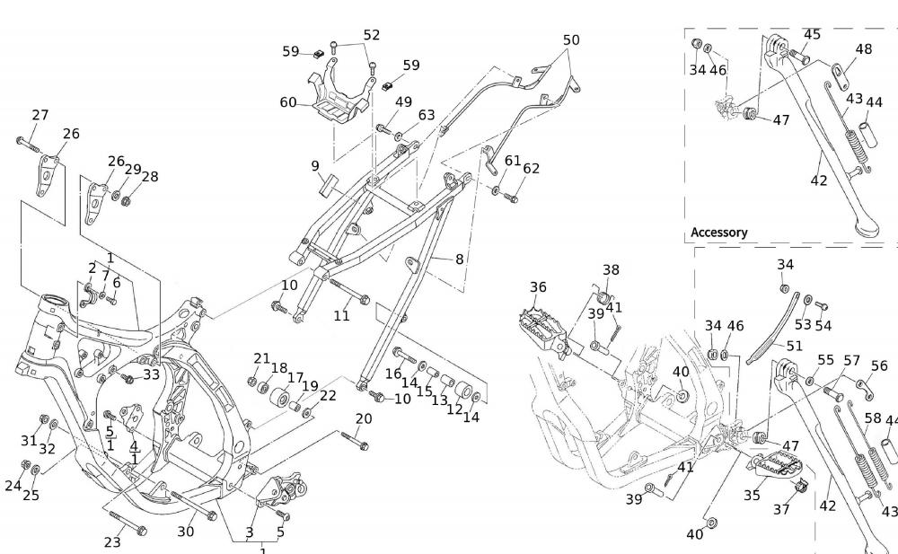 52850_5 Rahmen - Fußstützen - Ständer