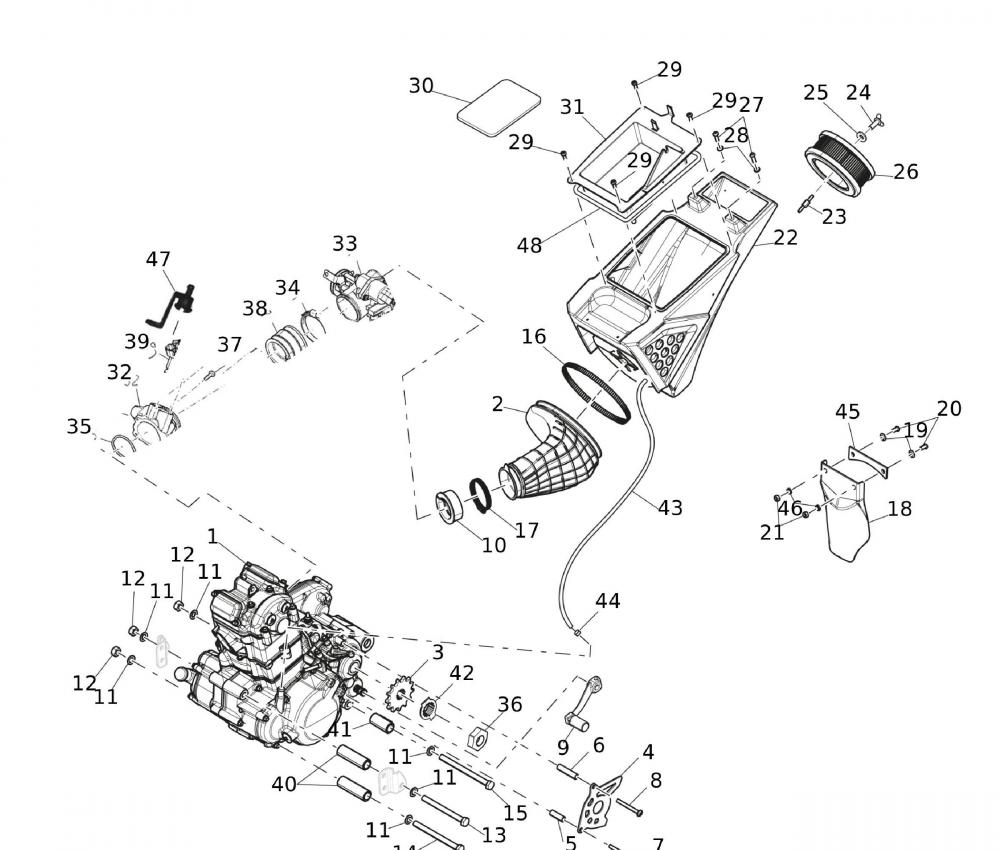 52998_20 Motor - Luftfilterkasten