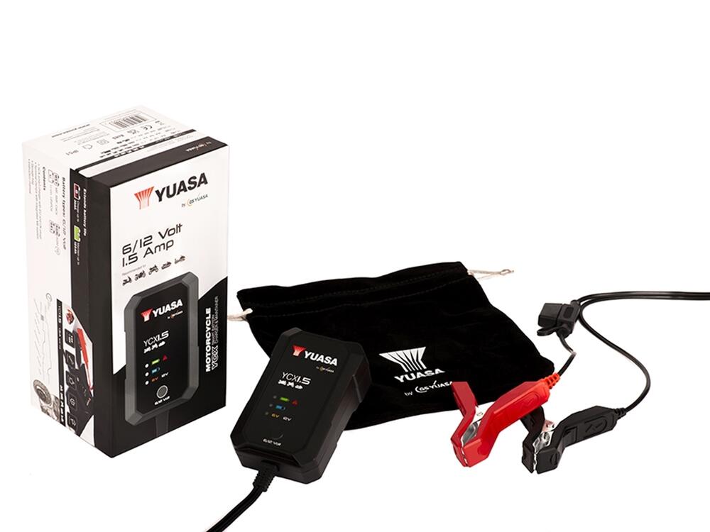 Yuasa_YCX15_Batterieladegeraet_6V___12V_15A_fuer_Blei_Saeure___Lithium_Batterie_5 Yuasa YCX1.5 Batterieladegerät 6V / 12V 1.5A für Blei-Säure + Lithium Batterie