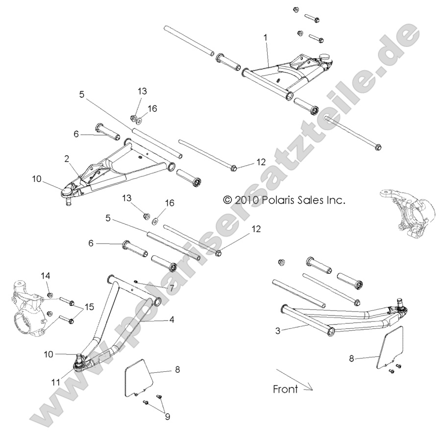 SUSPENSION, FRONT CONTROL ARMS