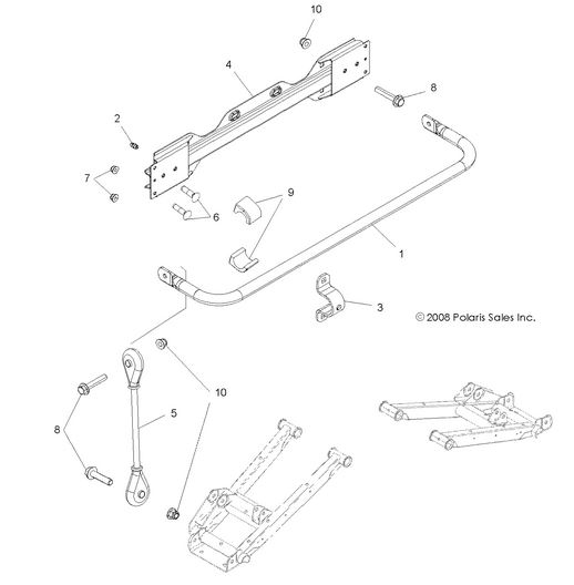 SUSPENSION, STABILIZER BAR, REAR