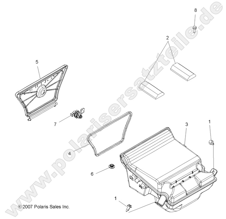BODY, REAR STORAGE BOX