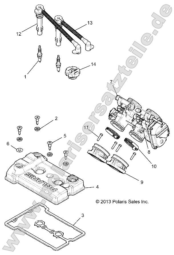 Engine, Throttle Body and Valve Cover