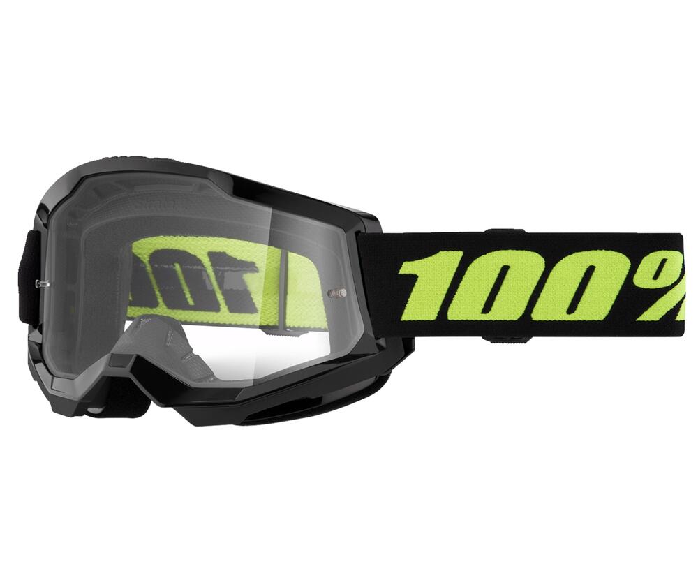 100% Crossbrille Strata 2 - Solar Eclipse schwarz-gelb - klares Glas