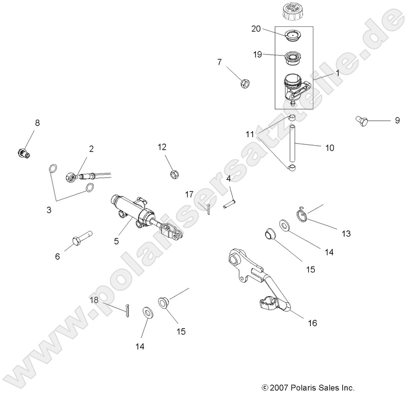 BRAKES, FOOT PEDAL and MASTER CYLINDER