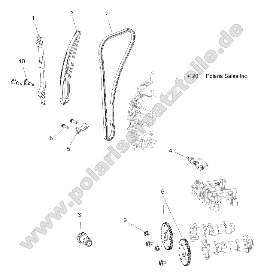 Engine, Cam Chain and Sprocket