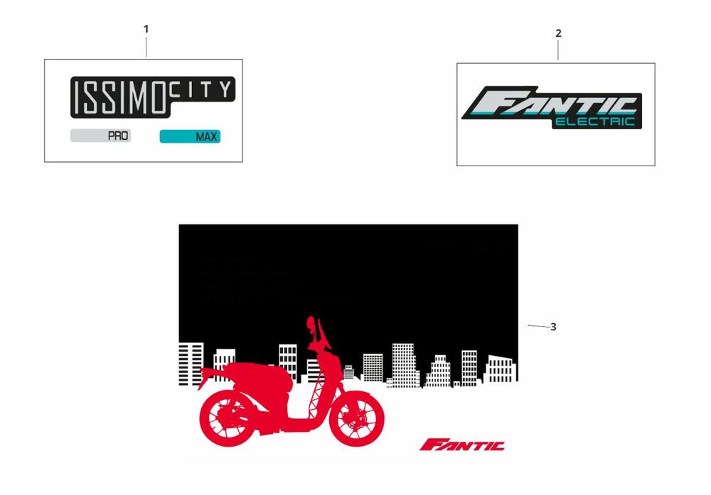 Fantic-Issimo-City-Aufkleber Aufkleber