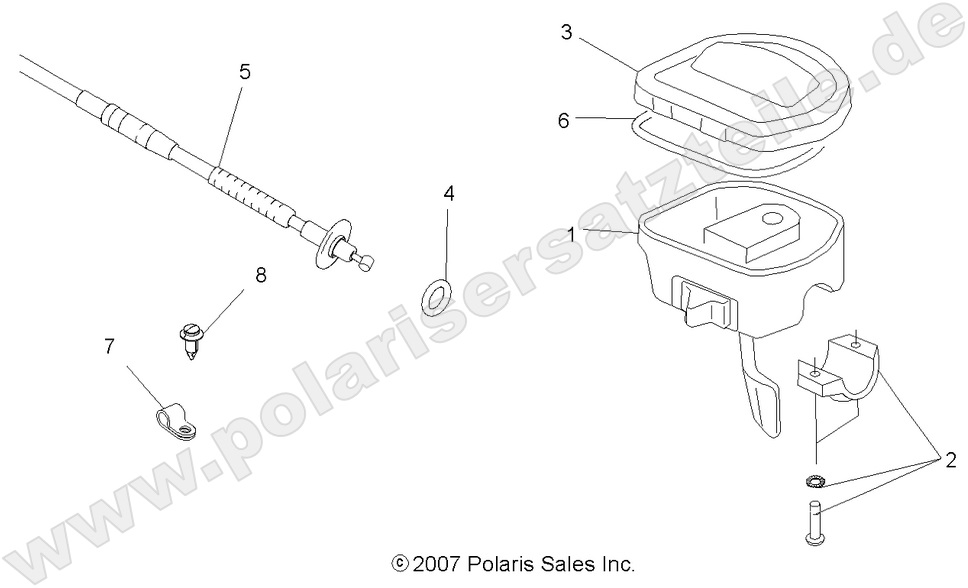 STEERING, CONTROLS and THROTTLE ASM. and CABLE