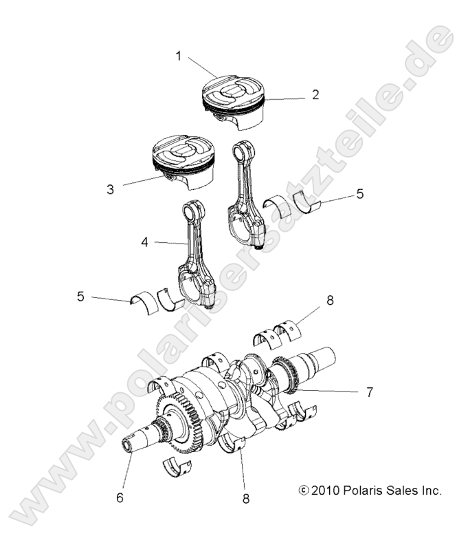 ENGINE, CRANKSHAFT AND PISTON