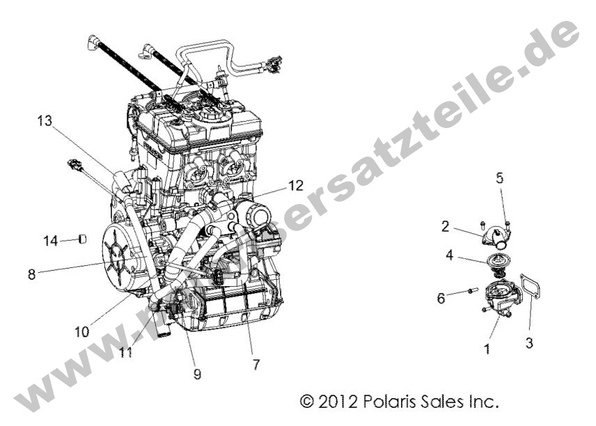 ENGINE, COOLING, THERMOSTAT and BYPASS