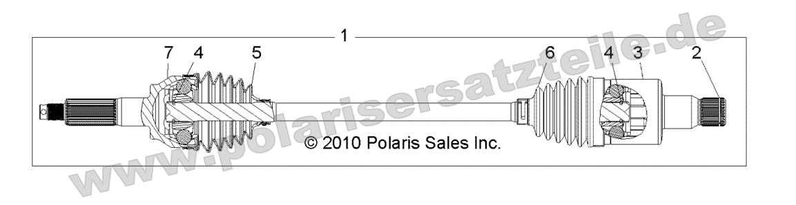 DRIVE TRAIN, REAR HALF SHAFT