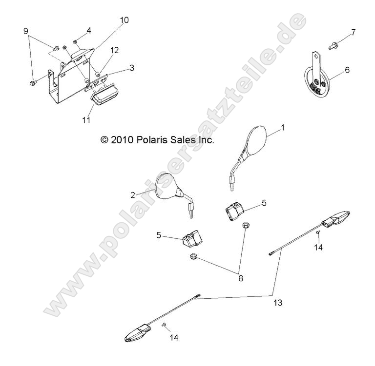 ELECTRICAL, TURN SIGNALS, HORN and MIRRORS