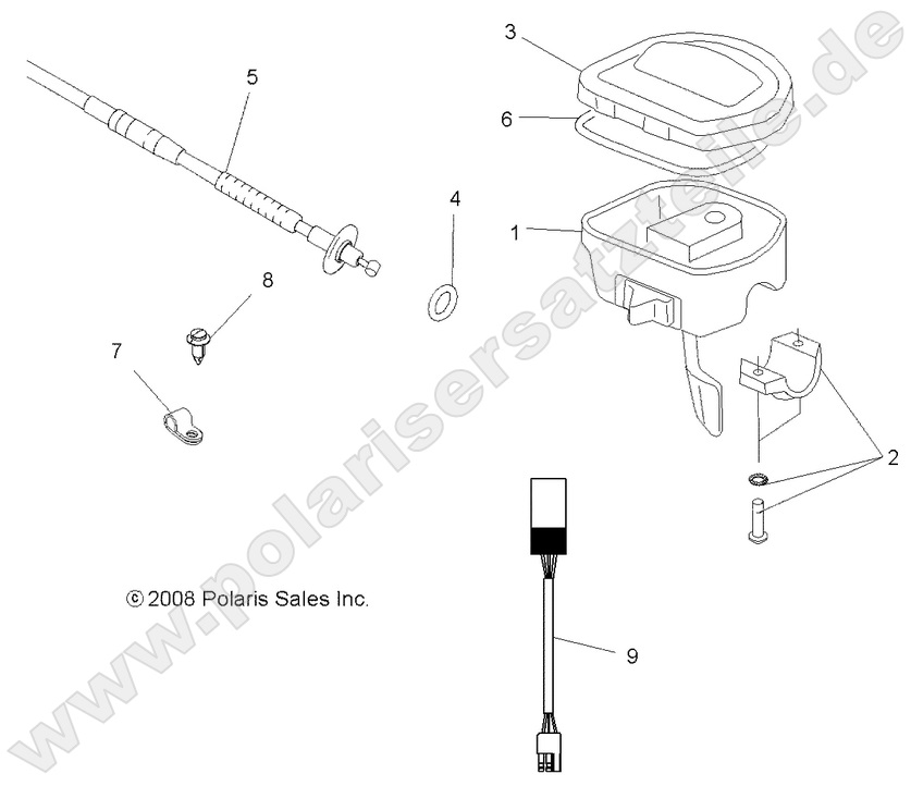 STEERING, CONTROLS and THROTTLE ASM. and CABLE