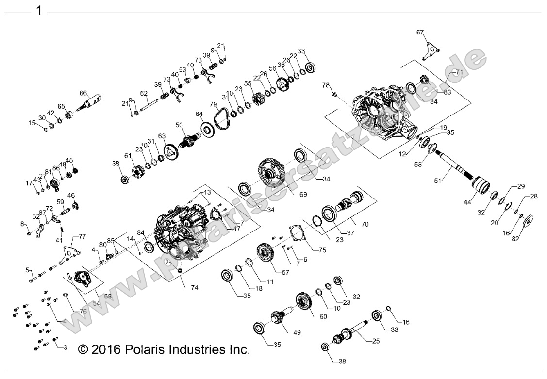 Drive Train, Main Gearcase (701253)