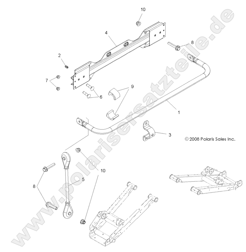 SUSPENSION, STABILIZER BAR, REAR