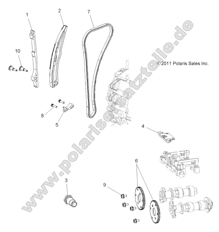 Engine, Cam Chain and Sprocket
