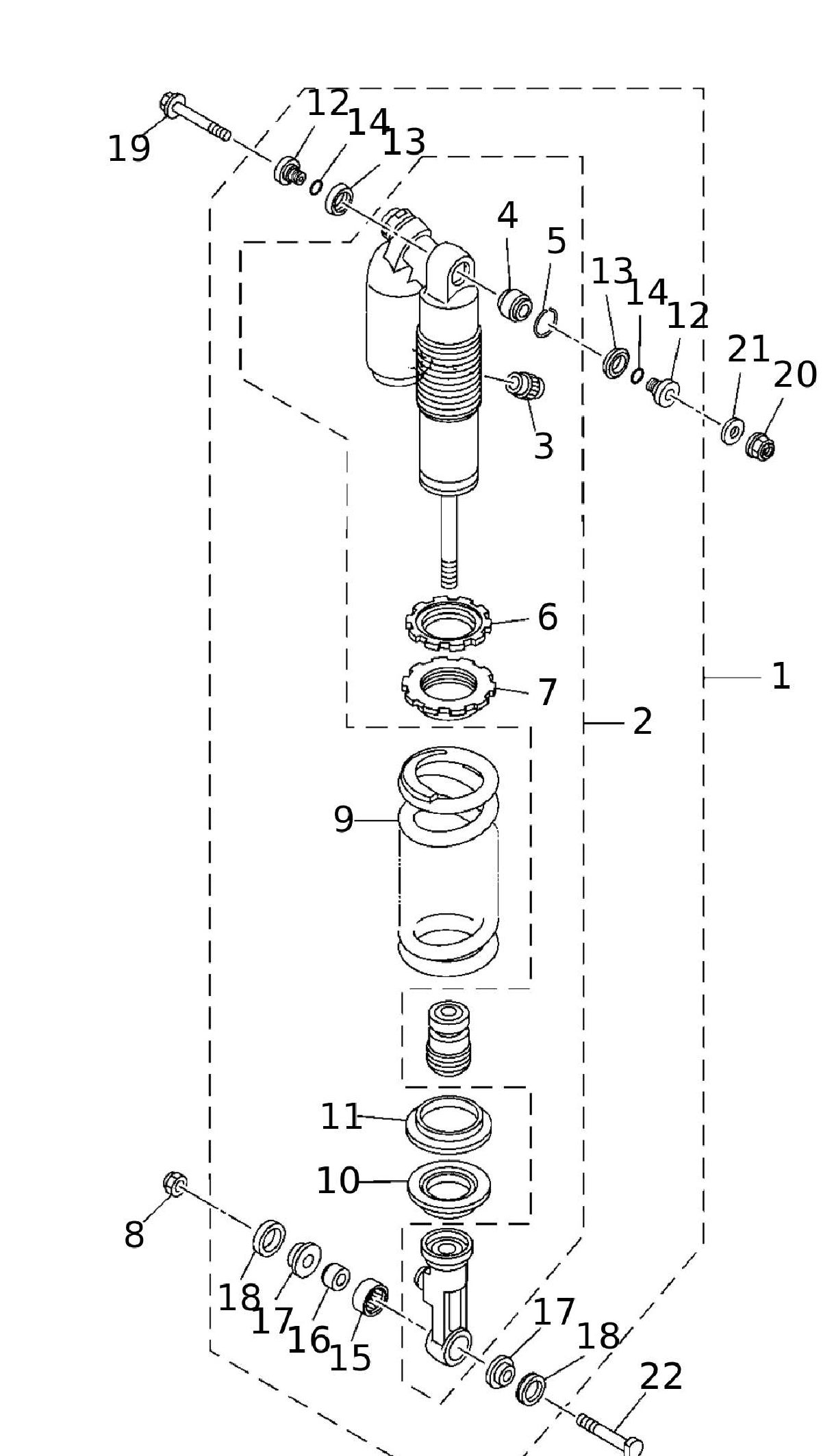 Stoßdämpfer hinten