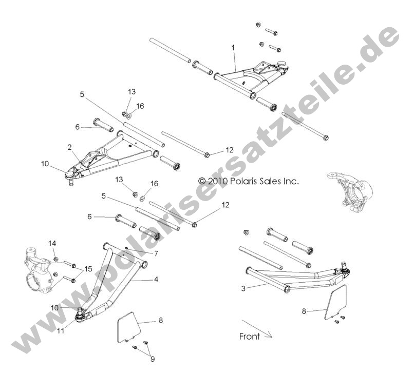 SUSPENSION, FRONT CONTROL ARMS