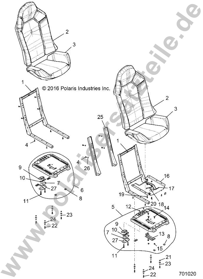 BODY, SEAT ASM. AND SLIDER
