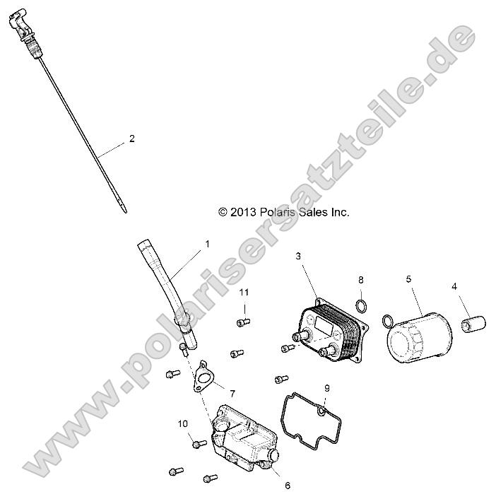 Engine, Dipstick and Oil Filter